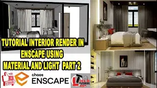 Tutorial interior render in enscape using material and light PART 2