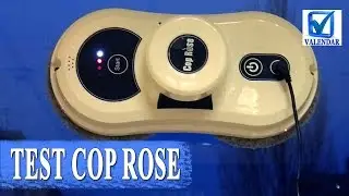 Vacuum robot Cop Rose as washing Windows test cleaning of washing of glasses