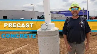 Electrical Contractor Uses Precast Concrete Products On Massive Car Dealership Project (Pole Base)