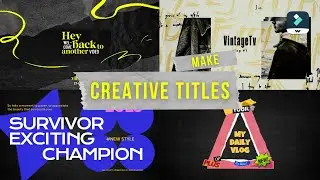 Creative Title Opener Ideas | Create these Creative Title Effect in Filmora 12