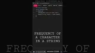 How to find the frequency of a character in a string 