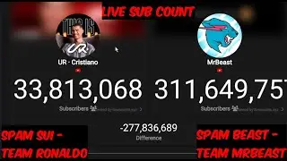 🔴LIVE: UR · Cristiano Ronaldo vs MrBeast Sub Count Battle (Cristiano Ronaldo New Channel)