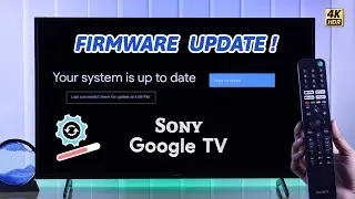 Sony Google TV: How To Software Update! [Firmware]