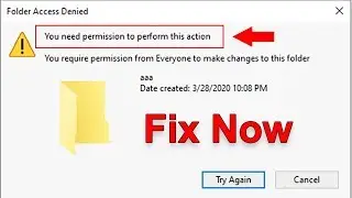 You need permission to perform this action windows 10