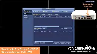 How to add Pro Series ONVIF IP Cameras to PoE NVR
