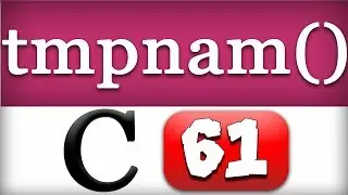 tmpnam File Handling Function in C Programming Video Tutorial