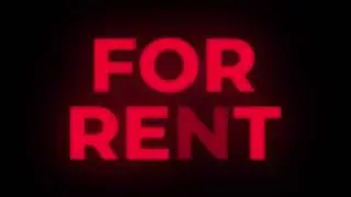 For Rent Text Flickering Display Promotional Loop.