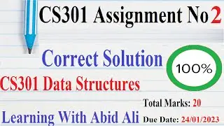 CS301 Assignment 2 | CS301 Assignment 2 Solution File Fall 2023 | CS301 Assignment 2 Solution