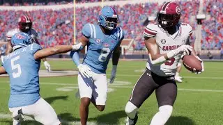 College Football 25 Gameplay - South Carolina vs Ole Miss - Full Game (PS5)