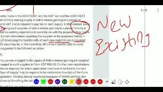 Pilot Project of Bio Metric Aadhaar Authentication / GST Reg 10 / GSTR 5A 