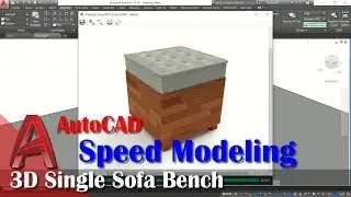 3d Single Sofa Bench Speed Modeling With AutoCAD