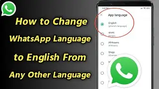 How to Change WhatsApp Language to English From Any Other Language | Change WhatsApp to English