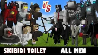 Skibidi Toilet TEAM vs. All MEN Camerman, Speakerman & TV Man | Minecraft (COOLEST BATTLE!)