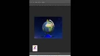 3D Earth in Photoshop - #photoshop #shorts