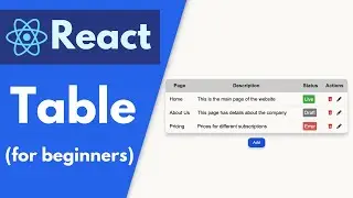 Make an Editable Table in React (Add/Edit/Delete Rows) | Beginner Friendly Tutorial