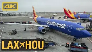 Southwest Airlines, Boeing 737-800, Los Angeles International Airport LAX to Houston Hobby HOU, 4K