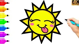 САМЫЙ КРАСИВЫЙ РИСУНОК СОЛНЦА ☀️ КАК ЛЕГКО НАРИСОВАТЬ СОЛНЦЕ 😍 РИСУНОК 🌞 ЛЕГКИЕ РИСУНКИ