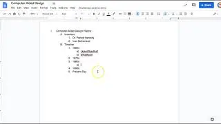 Making an Outline in Google Docs