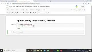 101 Python   String Method  isnumeric