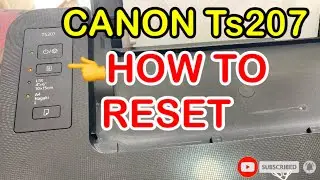 How to RESET Canon Ts207