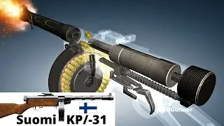 3D Animation: Suomi KP/-31 Submachine Gun