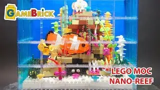 MOC LEGO NANO-REEF самоделка лего аквариум [музей GameBrick]