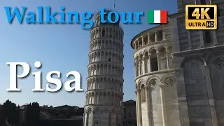 Pisa (Tuscany), Italy【Walking Tour】4K