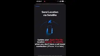 Updating your “Find My” location directly via satellite (without a cellular or Wi-Fi signal)