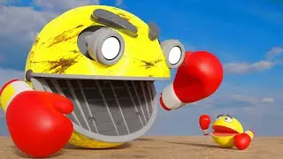 Pacman Boxing vs Giant metal Pacman