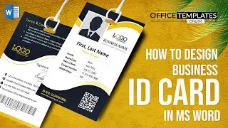 How to Create Company Employee ID Card Design in Word | MS Word Tutorial