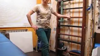 Переразгибание в колене при ходьбе. После инсульта / Knee flexion while walking. After a stroke