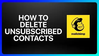 How To Delete Unsubscribed Contacts In Mailchimp Tutorial