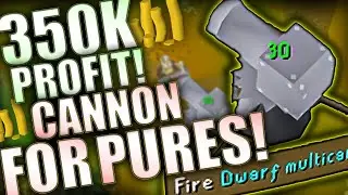 350k PROFIT CANNONING with a PURE - Great XP Better GP! OSRS Profitable Cannon Training Spots!