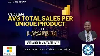 Calculate Avg Total Sales Per Unique Product in Power BI