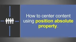 How to center content in the middle of container (using position absolute)