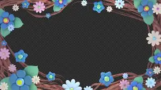 Beautiful Flower Frame | transparent background, alpha channel