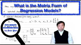 What is the Matrix Form of Regression Models? | Five Minute Econometrics | Tutorial | Topic 20