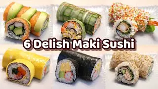 6 Ways to Make Delish Maki Sushi (Rolled Sushi) - Revealing Secret Recipes!