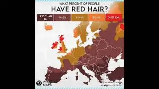 Percentage of population with red hair in Europe! 