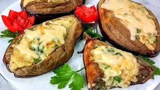 Запекаю БАКЛАЖАНЫ ЦЕЛИКОМ, фарширую и готовлю ВКУСНЫЙ СЫТНЫЙ УЖИН! Рецепт баклажанов в духовке.