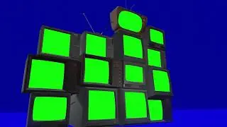 10 3D Green Screen TV Animations || Loops And Dots || Chroma Key
