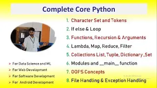 Complete Core Python Crash Course | #pythonforbeginners | #python | #pythonforeveryone