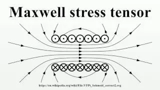 Maxwell stress tensor