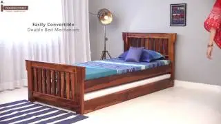 Trundle Bed : Get Designer Kendra Trundle Bed Online in India with Special Offer @ Wooden Street