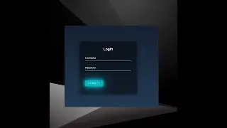 Login Form with floating placeholder and light button | HTML and CSS