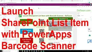 Launch SharePoint List Item with PowerApps Barcode Scanner - Scan Barcode | QR Code Power Automate