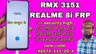 REALME 8i (RMX 3151) FRP bypass🔒 without pc new method 👍(ALL REALME FRP BYPASS)