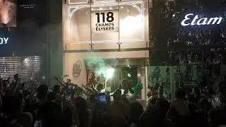 Fans celebrate Algeria’s victory at the African Cup of Nations.