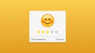 Create An Emoji Star Rating With HTML,CSS & JavaScript