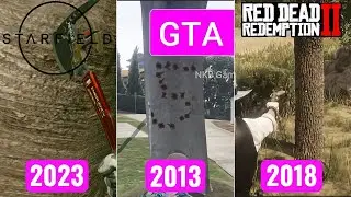 Starfield vs RDR 2 vs GTA V vs Cyberpunk 2077 - Tree Physics